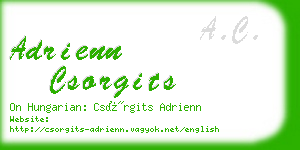 adrienn csorgits business card