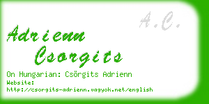 adrienn csorgits business card